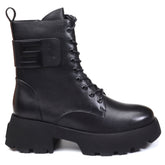 Ghete Piele Naturala Feeling Z086-08 Black